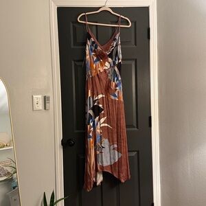 Anthropologie Cowl-Neck Midi Slip Dress